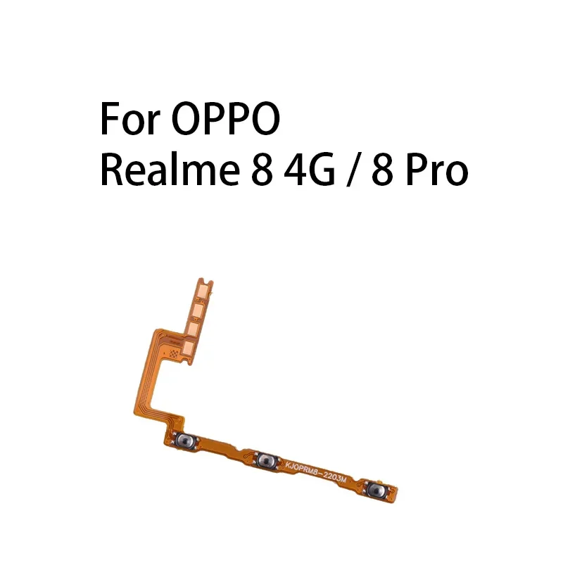 GEFEBSI Power ON OFF Mute Switch Control Key Volume Button Flex Cable For OPPO Realme 8 4G / Realme 8 Pro