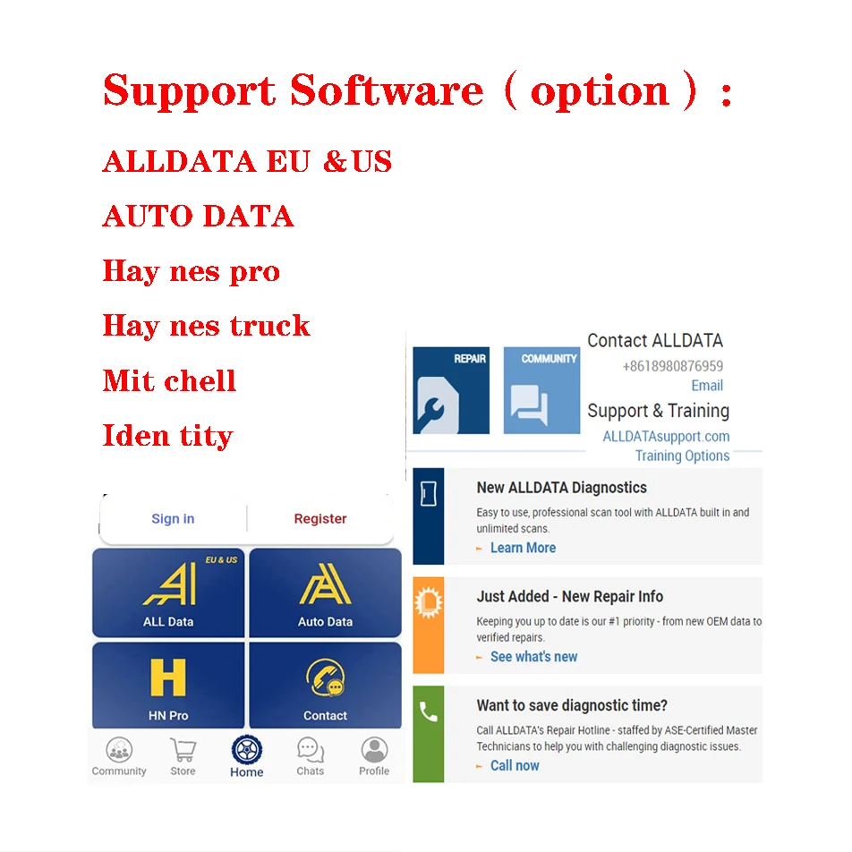 Alldata Auto Data Online Account Repair Software for PC Webpage Android Phone Tablet Alldata US and EU Version Multilingual