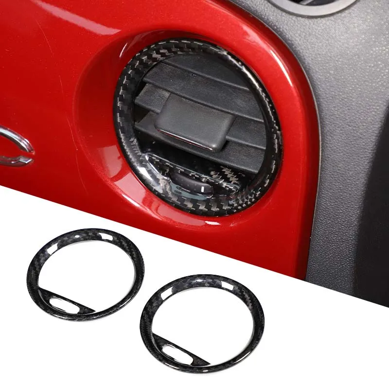 

Для 08-2015 Fiat 500/Aunye prawdziwe углеродное волокно, центральная консоль, боковое воздуховыпускное отверстие, декоративная рамка, внутренняя наклейка, автоаксессуары