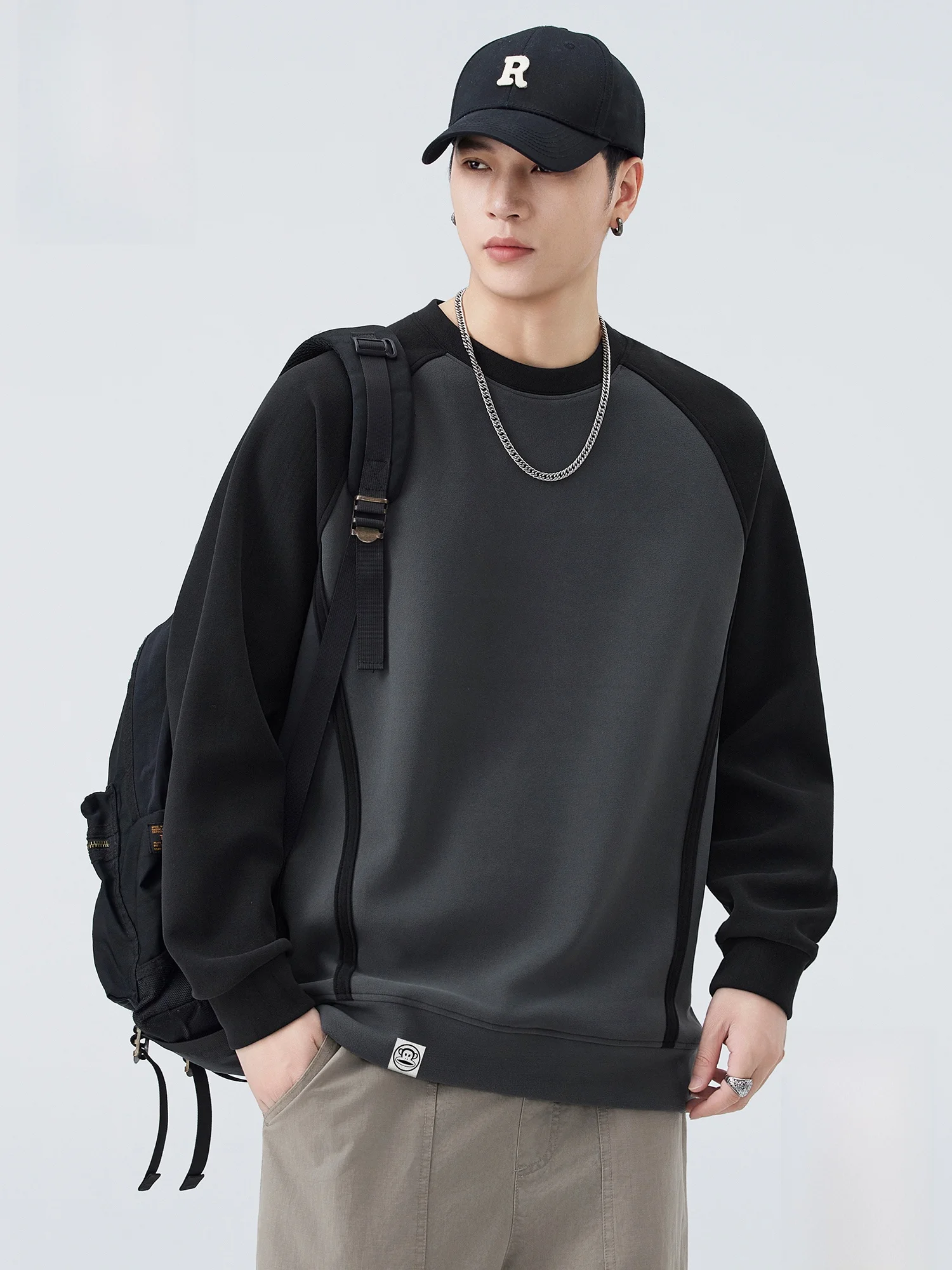 

PaulFrank 2025 Spring Autumn Long Sve Sport Sweatirt Men Trendy Brand Patchwork Color Blo Casual Hoodie Youth Faion