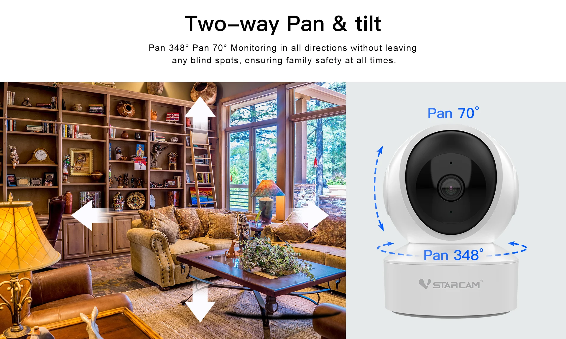 

Vstarcam CS49-K 3MP 1296P Семейная беспроводная PTZ IP-купольная камера с одним ключом RJ45 AI Обнаружение гуманоидов Безопасность CCTV Радионяня