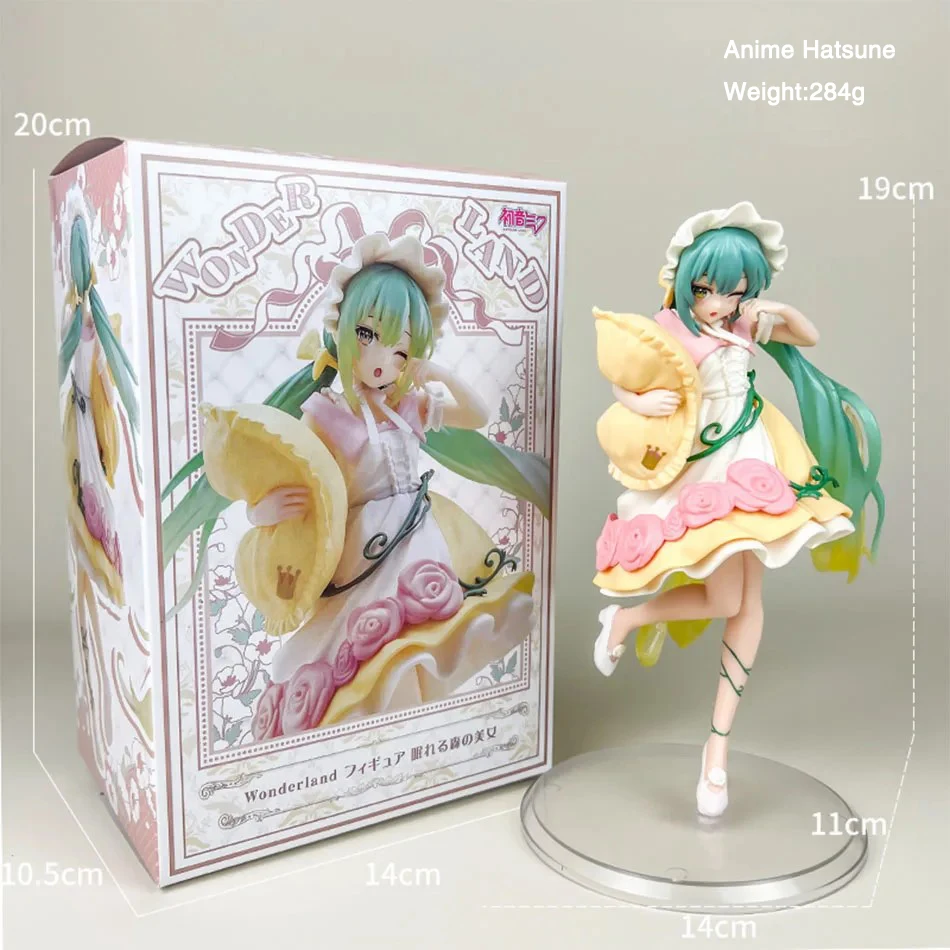 Anime Hatsune Miku X Cinnamoroll Fairy Mirror Sleeping Beauty Figurka Ozdoba Samochodowa Model PVC Zabawka Prezent Urodzinowy Dostępne