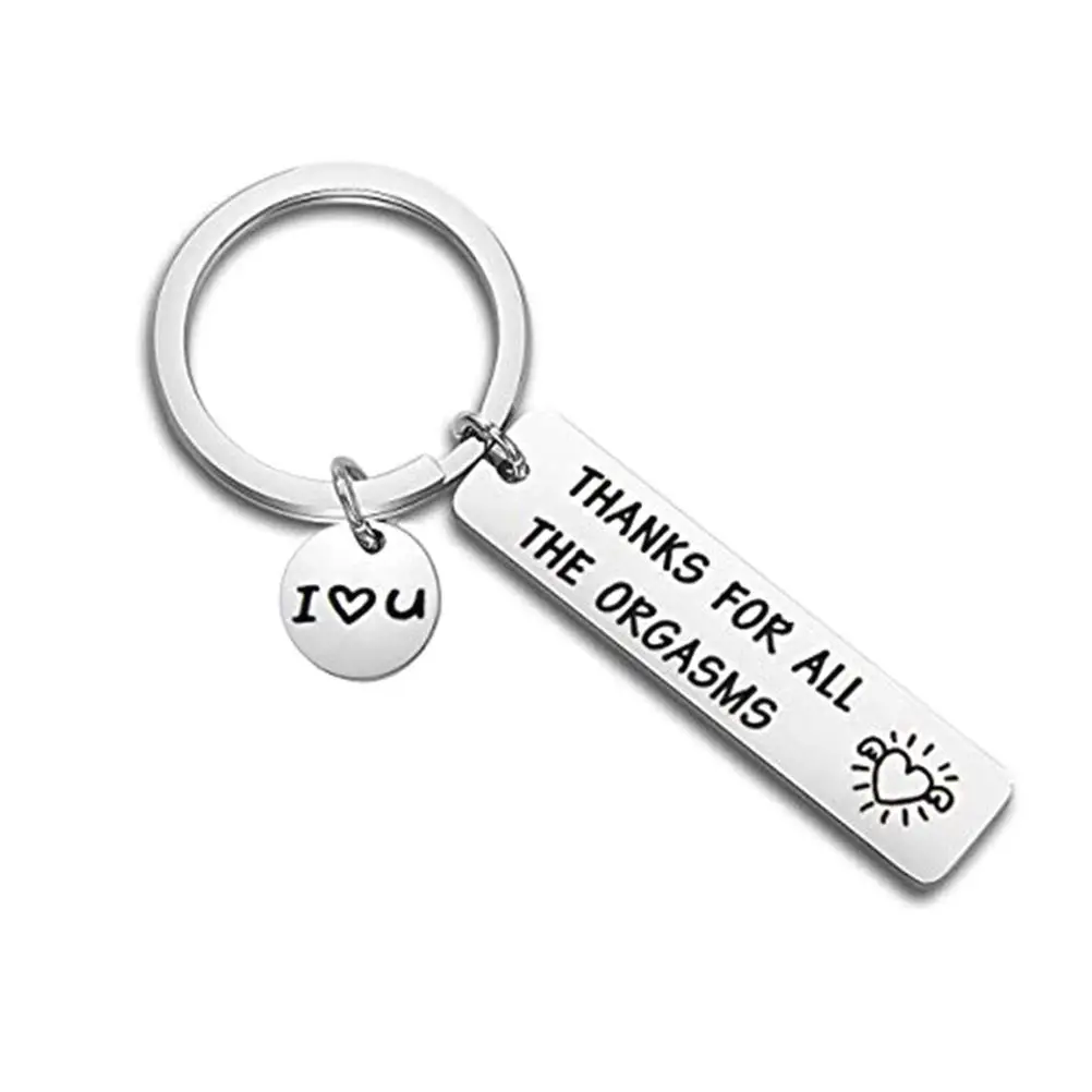 

Valentine's Day Couples Keychain Gift for Wife for husband Fun Romantic Orgasms Key Token