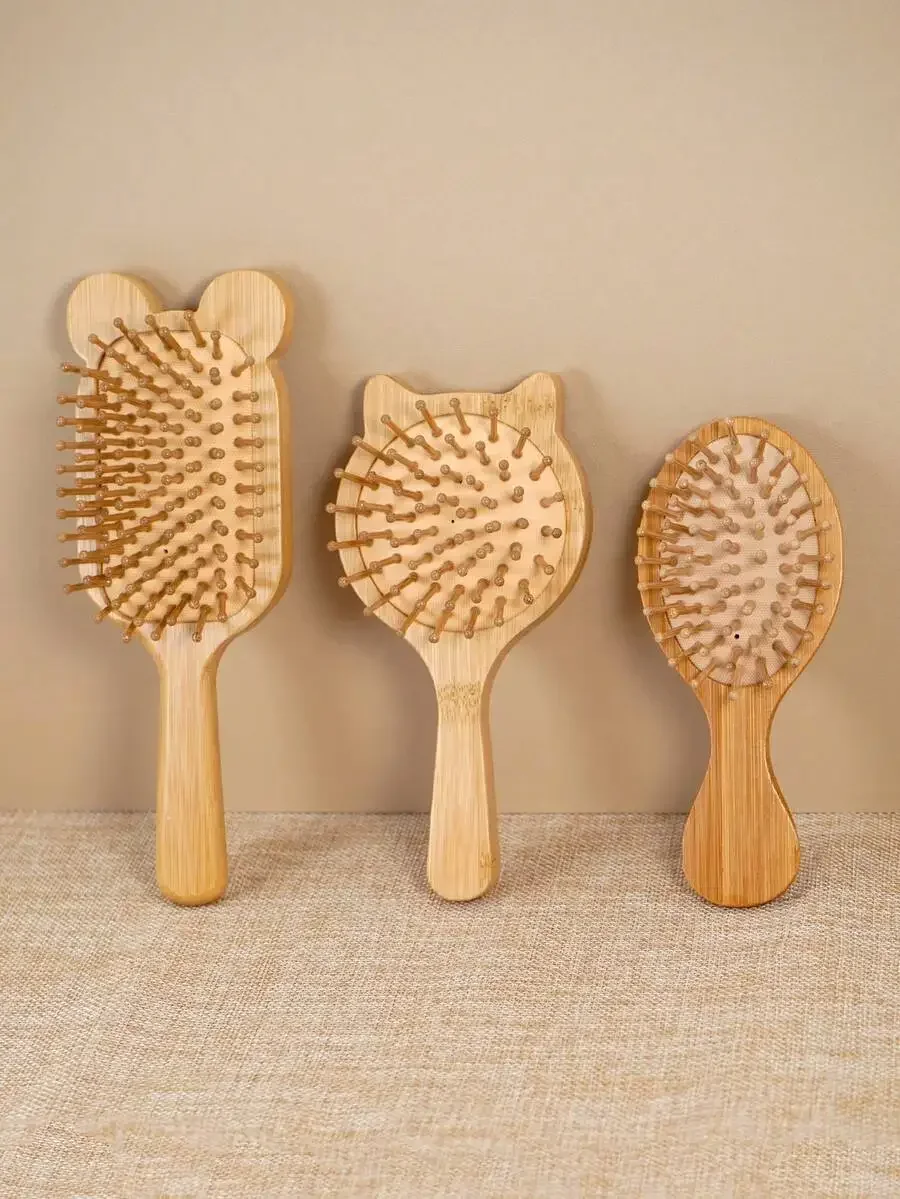 

Bamboo Hair Brush Natural Wooden Anti-Static Scalp Massage Comb Unisex