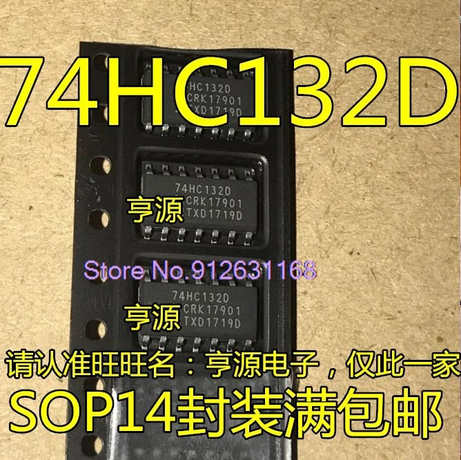 (10PCS/LOT) 74HC132 74HC132D  SOP-14IC