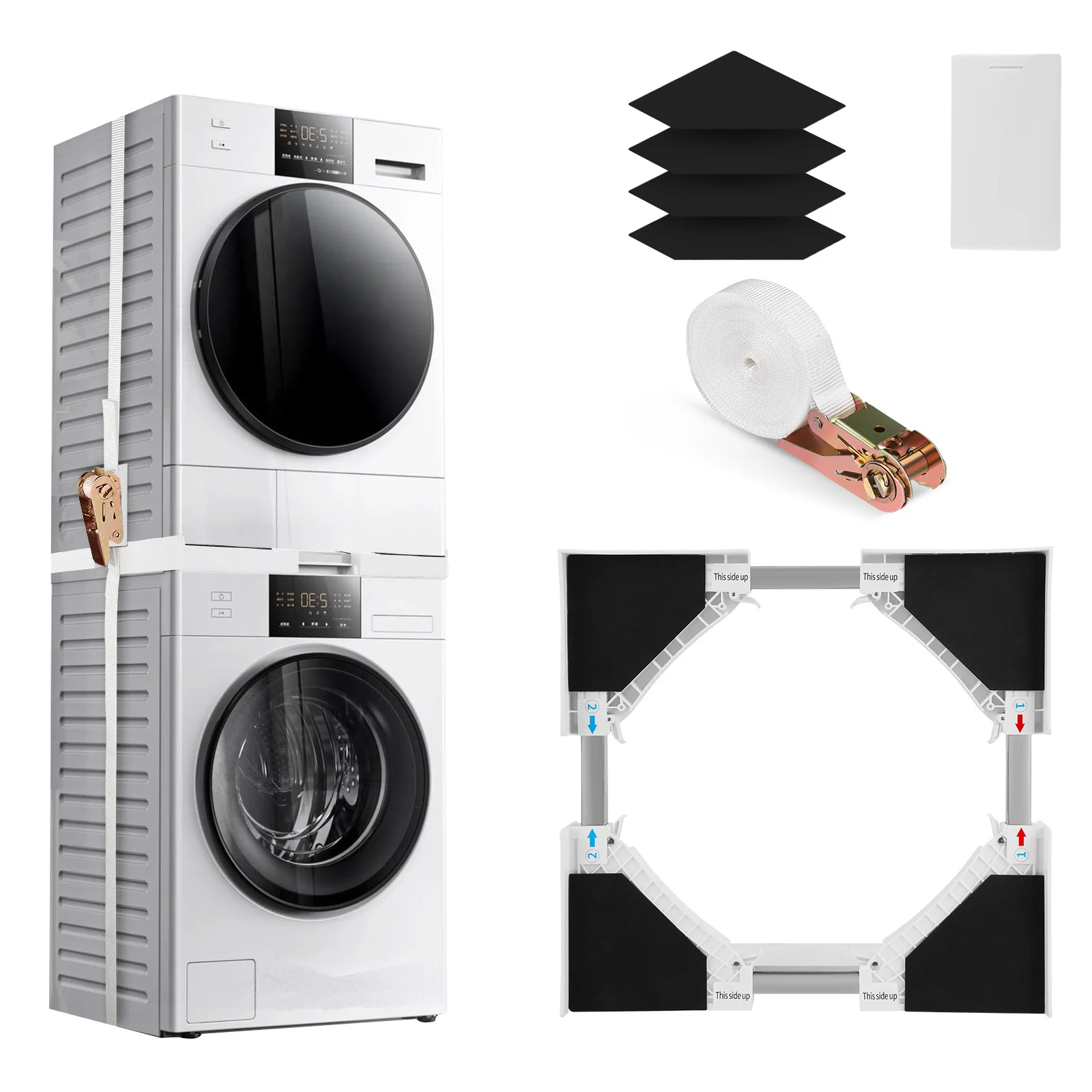 Kit De Superposition Pour Machine à Laver Et Sèche-linge | Accessoire Installation - Marque Home