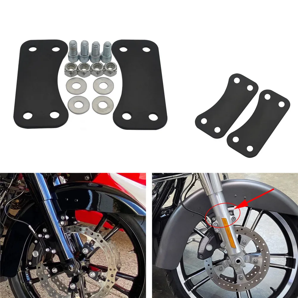 

Motorcycle Accessories Front Fender Lift Brackets Adapters Mudguard Part For Harley Touring Road King Road Electra Glide 2014-Up