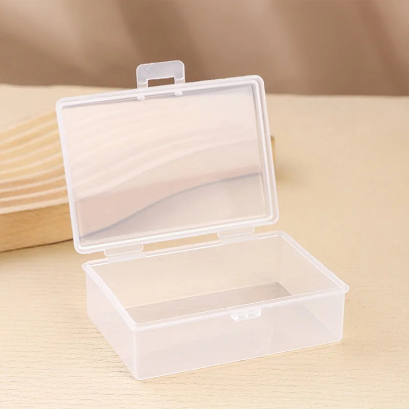 Clear 1Pcs PP Storage Box Mini Transparent Plastic Case Container Rectangular Box Packaging Box For Jewellry Beads Small Items