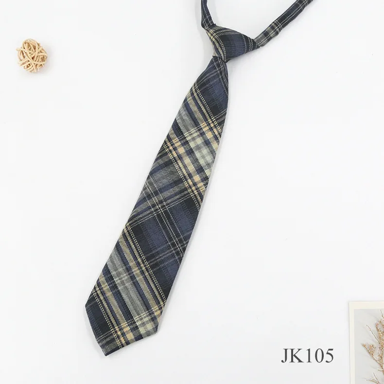 Fashion Lazy JK Ties Women Plaid Neck Tie Girls Japanese Style for Jk Uniform Cute Necktie Plaid Uniform School Accessories