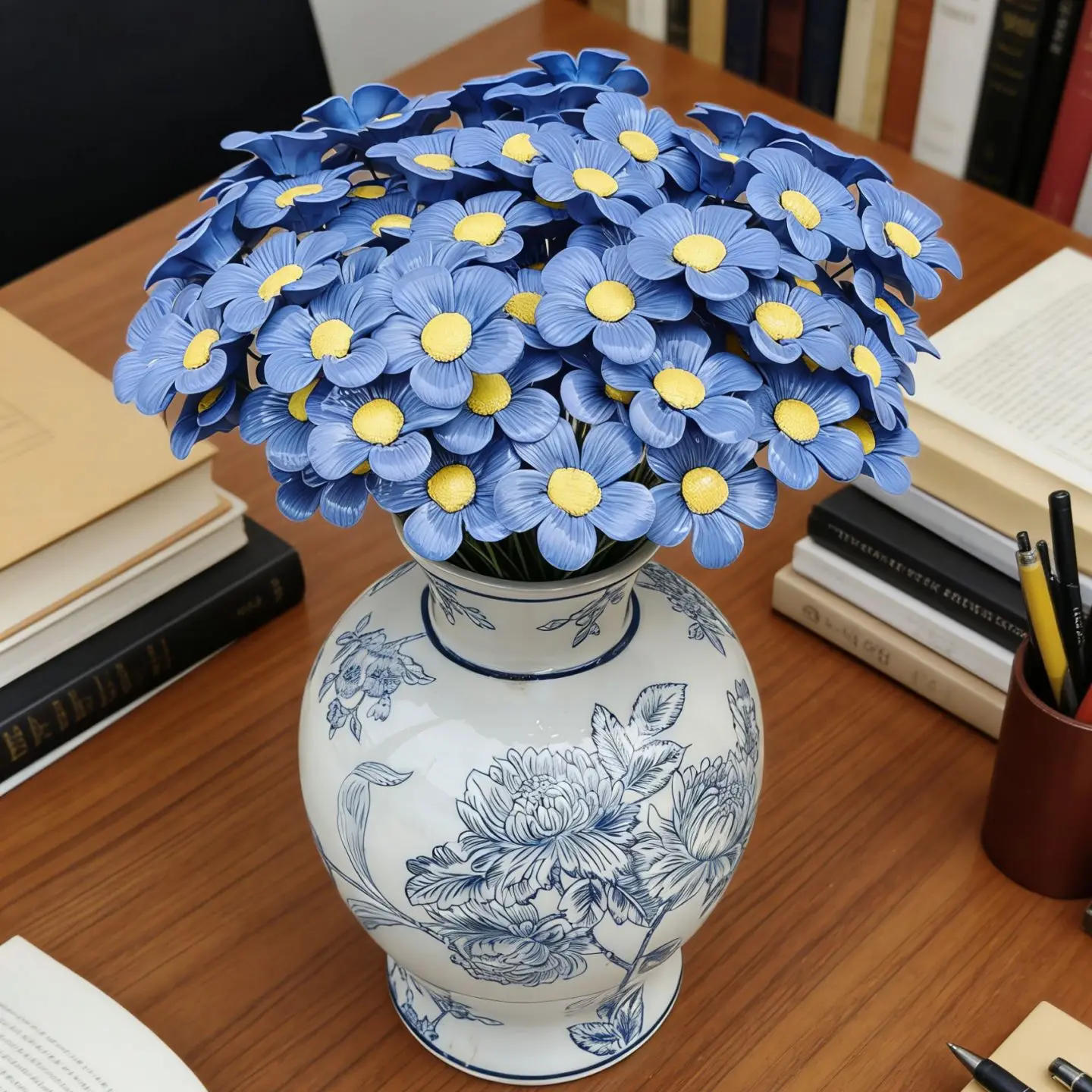 5 Stück Keramikblumen, handgefertigte Simulationsblumen für hohe Temperaturen, ländliche Wildblumen, kreative Geschenke, Heimdekoration – Detail 36