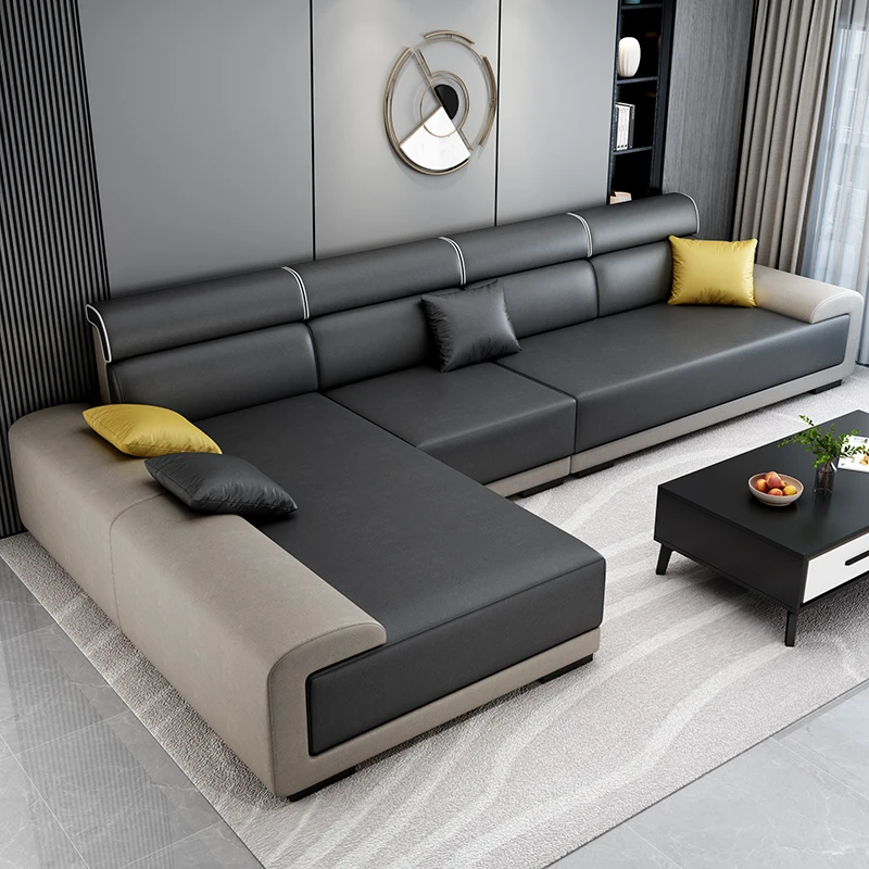 

Leather Corner Living Room Sofa Modern Luxury Wooden Floor Nordic Seats Living Room Sofa Recline Muebles De Salon Home Furniture