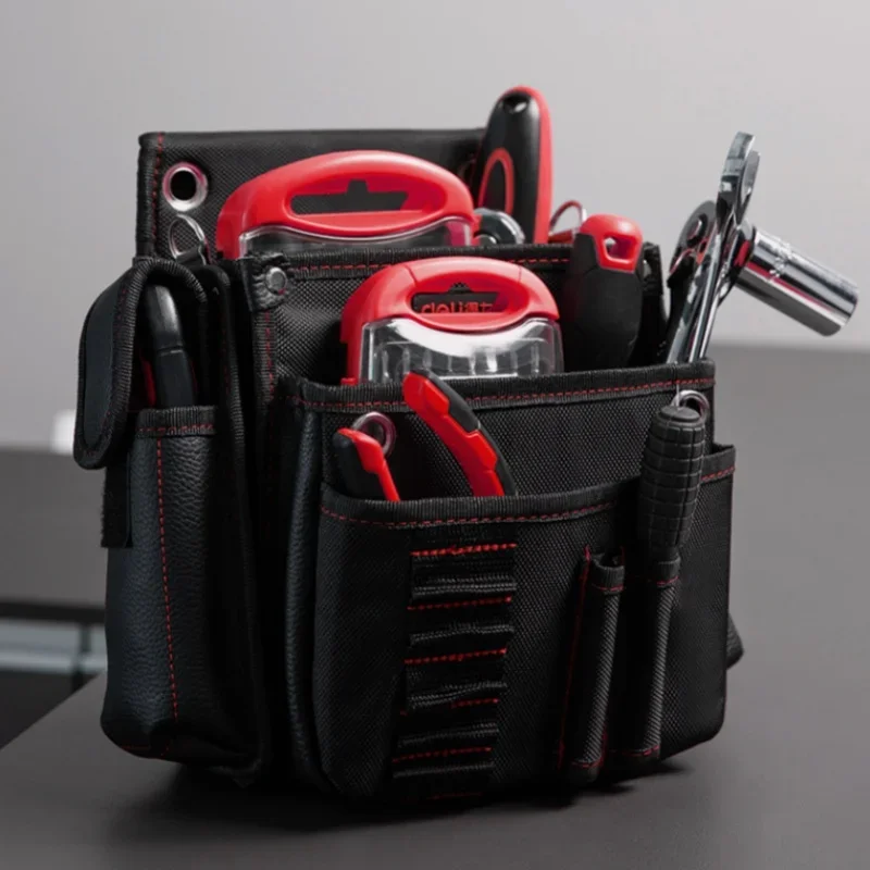 

Deli Belt Waist Pocket Case Electrician Tool Storage Organizer Bag Multi-Function Tool Bag Waist Pockets Carrying Pouch Toolbag