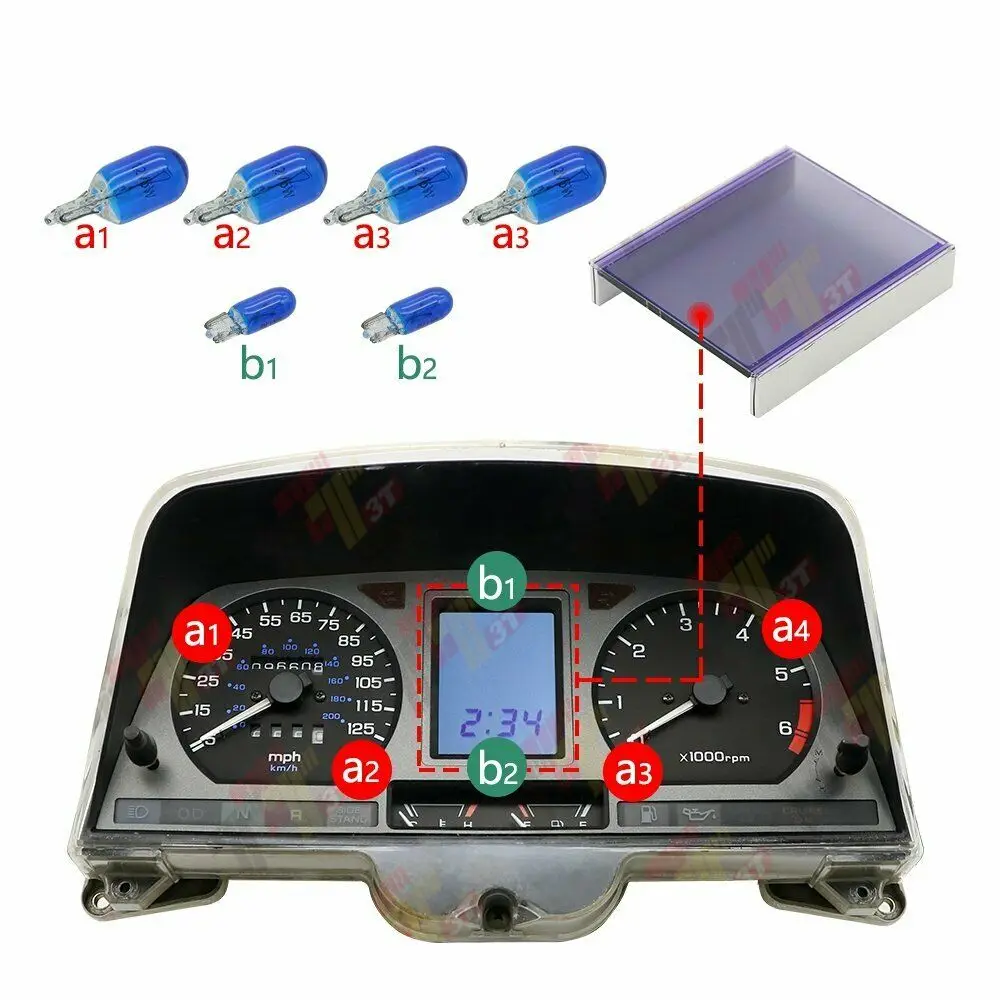 

Dashboard LCD Display with Blue Bulb KIT for Honda Goldwing GL1500 Gauge Cluster 1988-2000