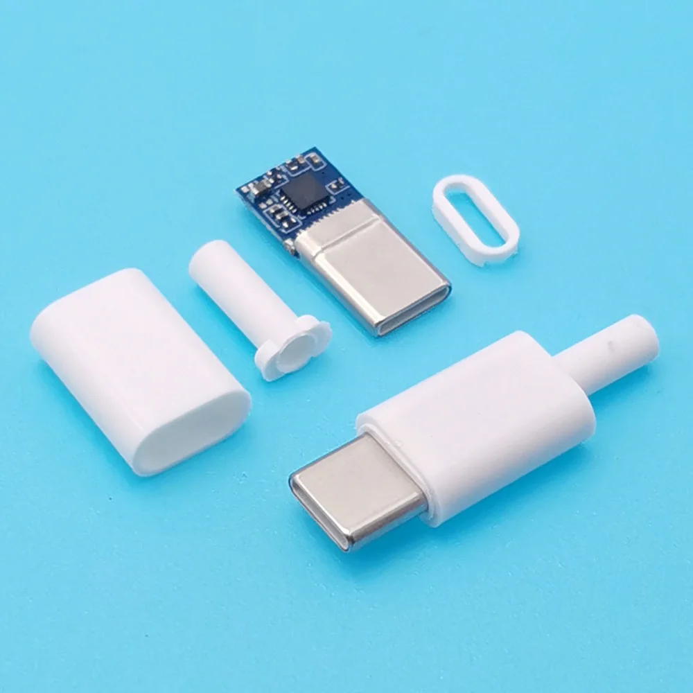 1 szt. USB typ c cyfrowy audio męski 3.5mm słuchawki DIY modyfikacja adapter wtyczka 4 punkty lutowania złącza audio usb-c — zdjęcie 3