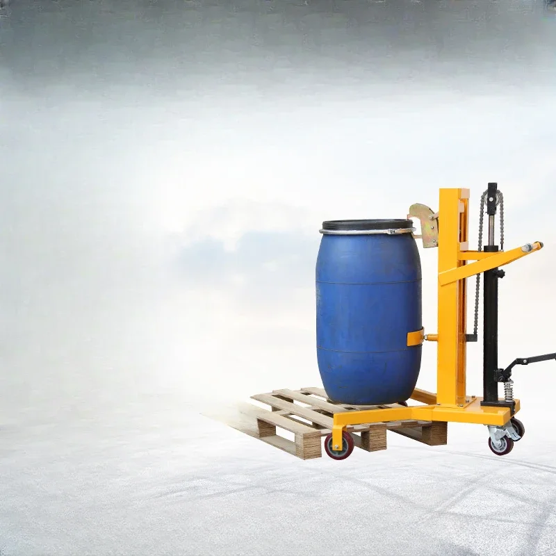 Hydraulic oil drum truck Rising unloading iron plastic drum