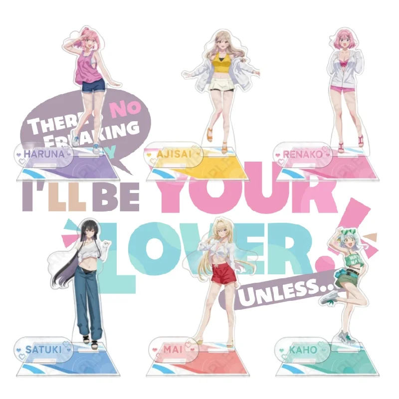Watanare Anime There's No Freaking Way I'll Be Your Lover Unless Acrylic Stand Renako Amaori Mai Ouzuka Figure Keychain