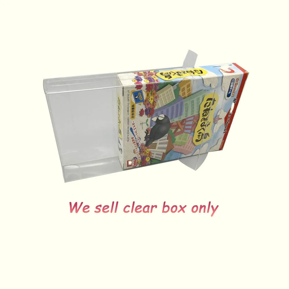 Clear Transparent PET Protective cover For Bandai  WonderSwan WS game storage display box collect case