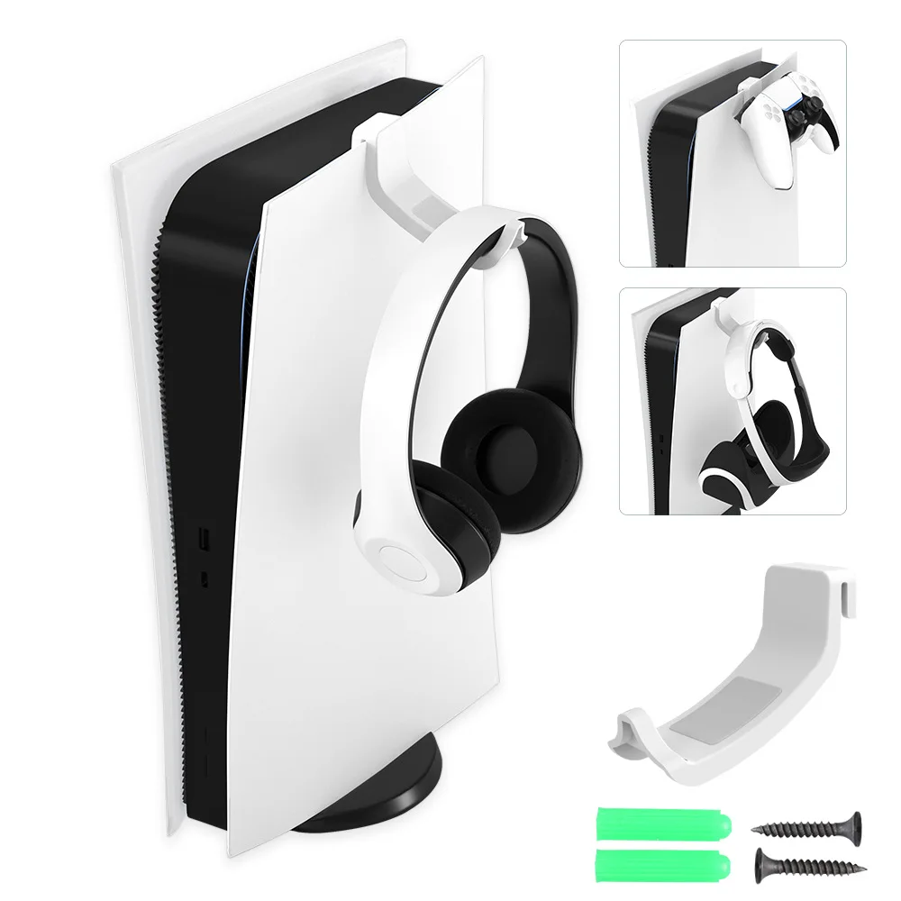 

1Pcs Headphone Stand Mount For PS5 Console Anti-Slip Gaming Headset Hanger Holder Earphone Hook For PS5