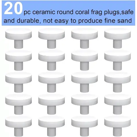 सिरेमिक सफेद कोरलीन कोरल फ्रैग प्लग कोरल फ्रैग बेस गोल 20 पीस 8 best sales मूंगा टुकड़ा - №8