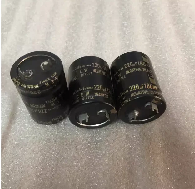 

4pcs/lot Japanese original Nichicon NEGATIVE BLACK 220UF 160V 31x42mm audio filtering electrolytic capacitor free shipping