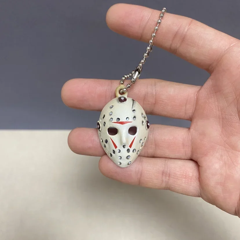 Japanese Genuine Gacha Scale Model The Black Friday  Jason·Voorhees Mask Pendant Action Figure Toys