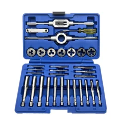 32PCS  Tap and Die Set Metric Wrench Cut M3-M12 Hand Threading  Tungsten Carbide Tap Die Screw Thread Making Tool