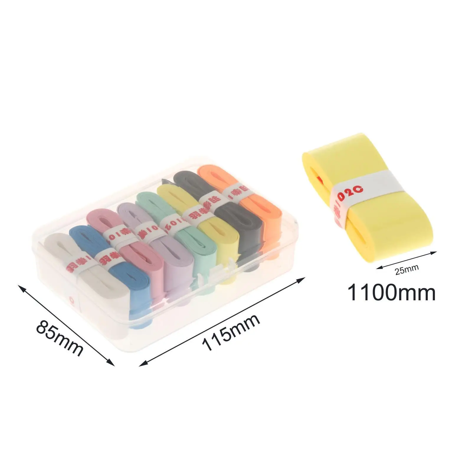Nastro per impugnatura per racchetta da Tennis da 8 pezzi nastro per impugnatura per racchetta in PU per racchetta