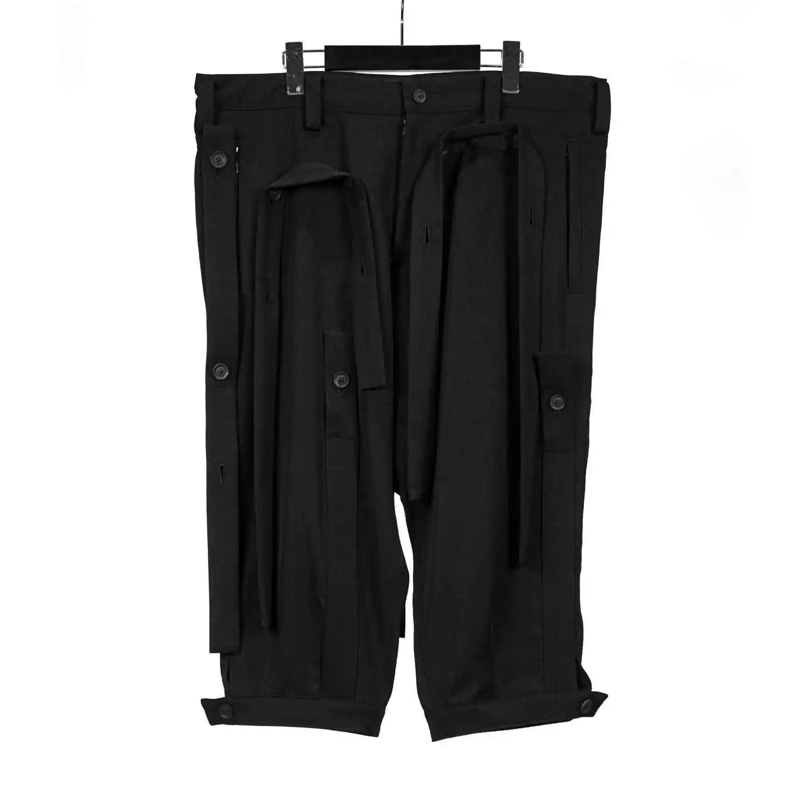 

TOP-YAMAMOTO original design multi-pocket workwear trousers for men, loose, straight and drape casual trousers for men