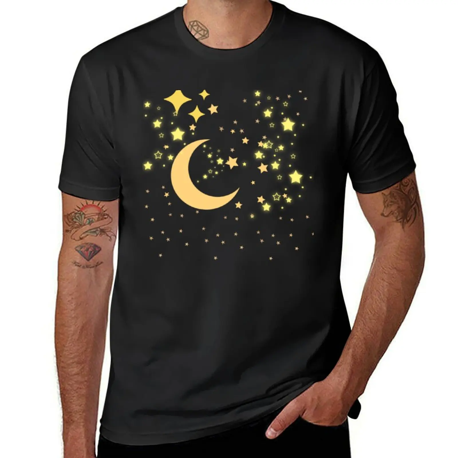 Starry Night Sky Luna Prints: Explore the Beauty of the Moon T-Shirt cute tops hippie clothes new edition t shirts men