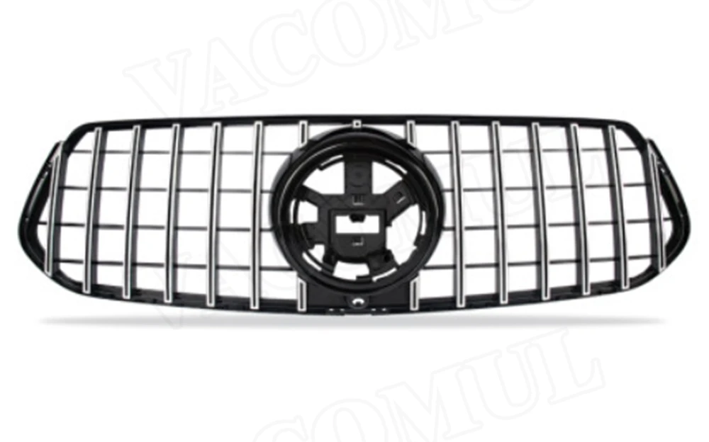 VACOMUL ABS Car Grille for Mercedes Benz GLE Class W167 GLE 350 450 GLE 53 AMG Sport SUV 2020 + Chrome Front Grill Silver