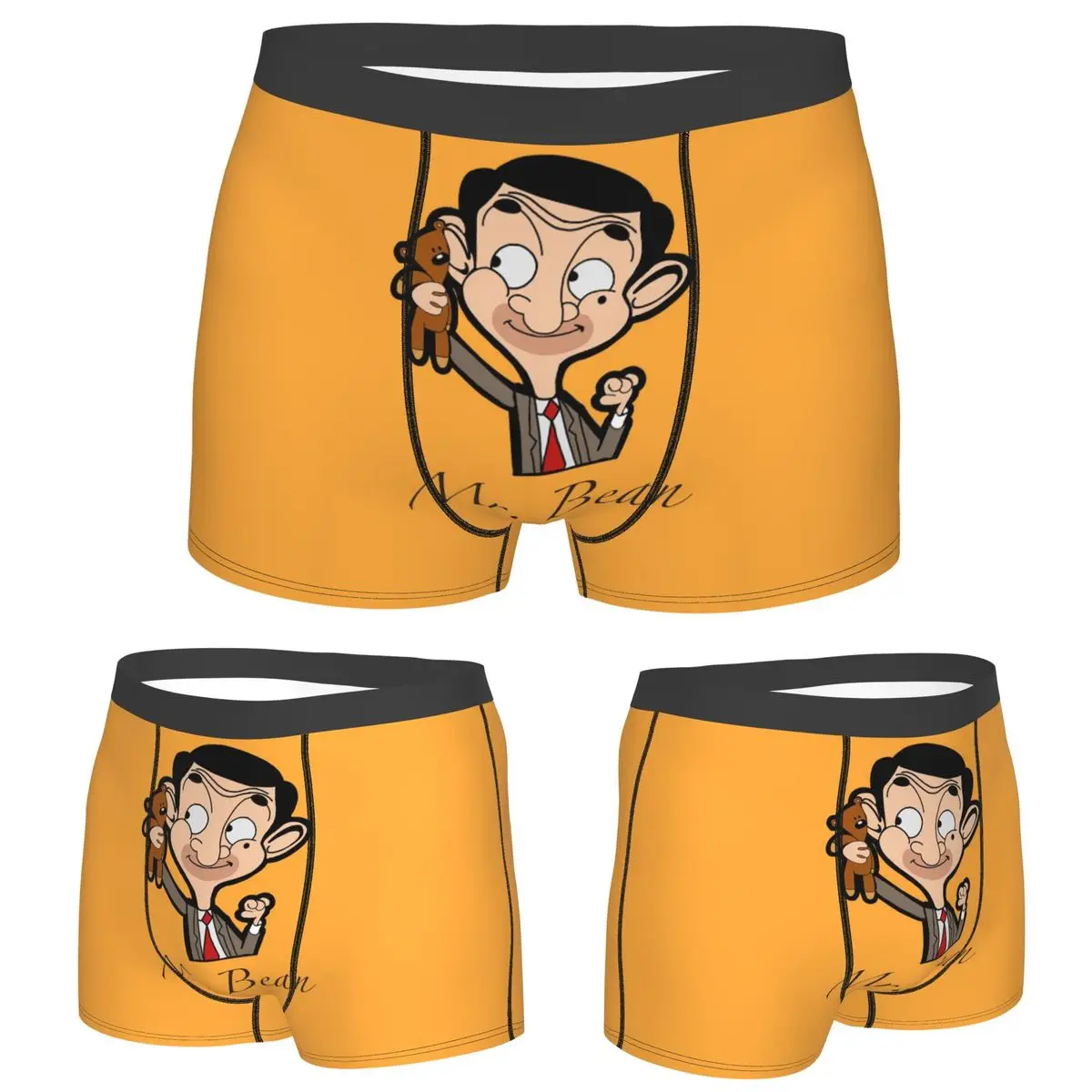 

Boxer Underpants Shorts Mr. Bean Cartoon (2) Panties Men Breathable Underwear for Homme Man Boyfriend Gift