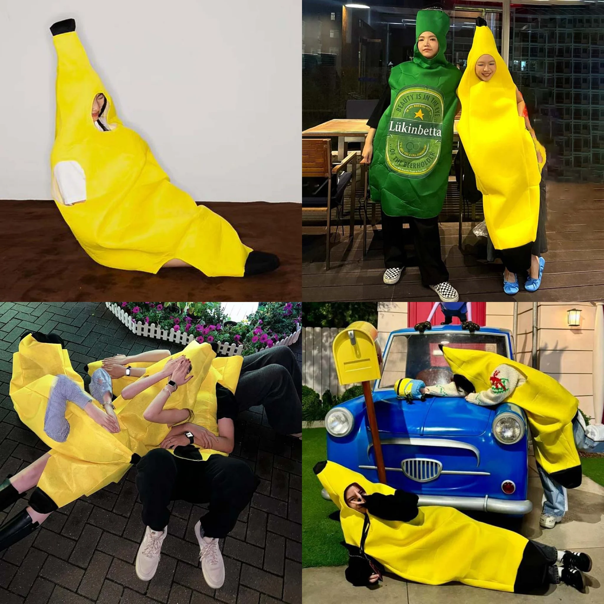 

Sexy Banana Costume Adults Funny Carnival Cosplay Outfit Halloween Christmas Party Costume Fancy Dress Party Decor