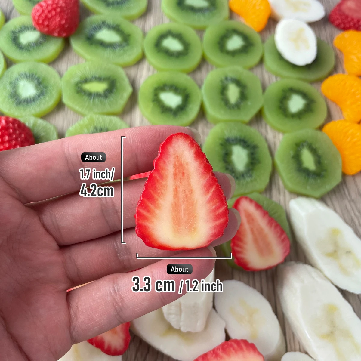 Simulated Food Strawberry Props Artificial Fake Fruit Slices To Decorate Fake Models in Fruit Shops