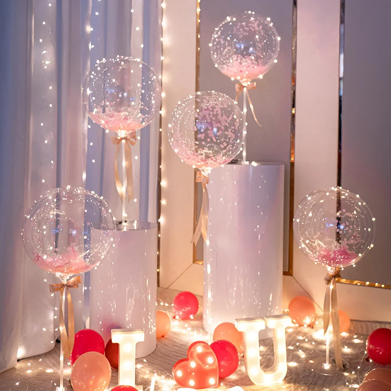 50 pz/8-36 pollici Bobble Clear Balloon, elio ricaricabile, adatto per matrimoni di natale, feste di compleanno e altre occasioni