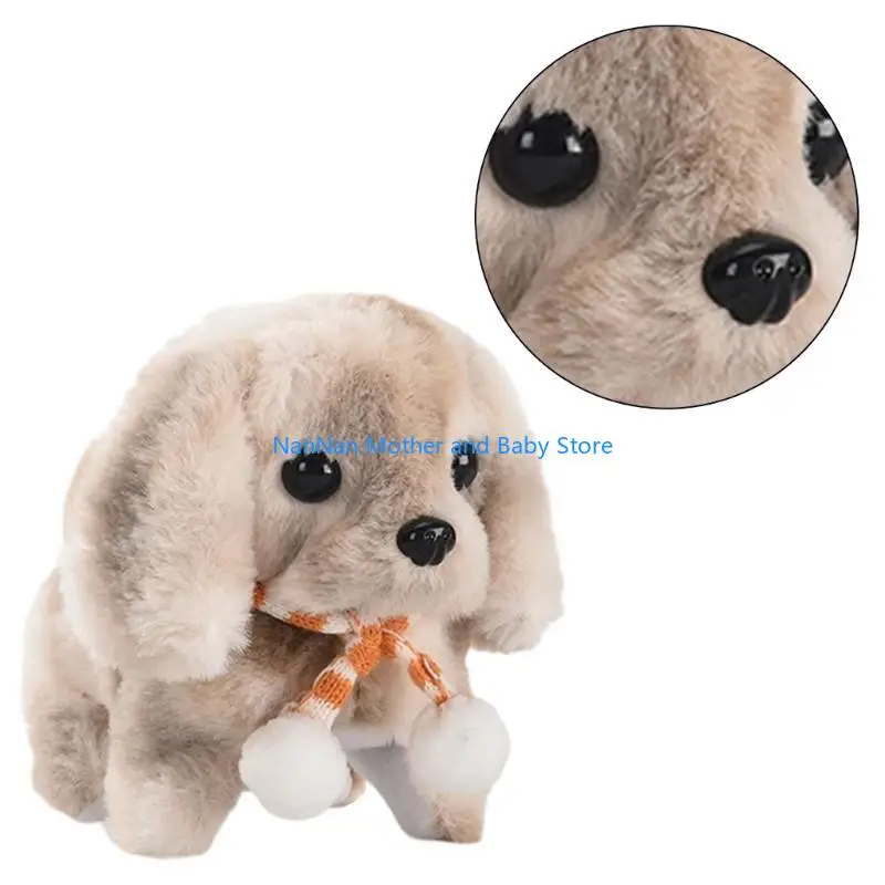 Schamowane zwierzę szczekające pies pieszo urocze elektryczne pluszowe zabawki świetne prezenty dla maluchów chłopców dzieci