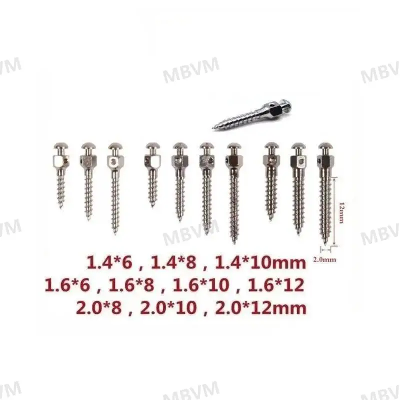 

10pcs Self-Drilling Orthodontic TADs – Titanium Mini Implant Screws for Bone Anchorage, Multi-Sizes, Factory Direct
