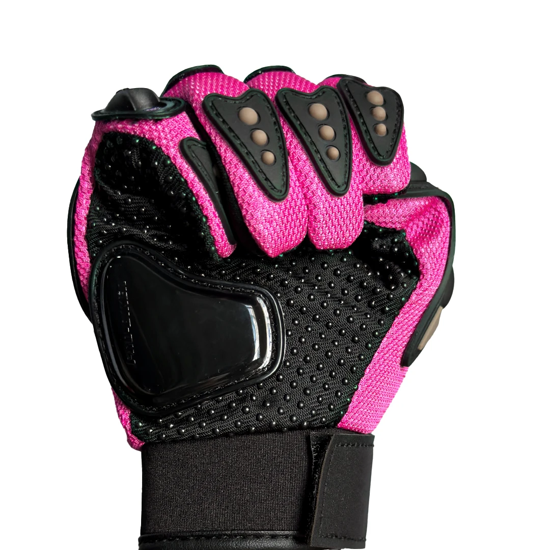 Electric bike riding gloves, spring and autumn outdoor riding women's pink gloves Cycling equipment