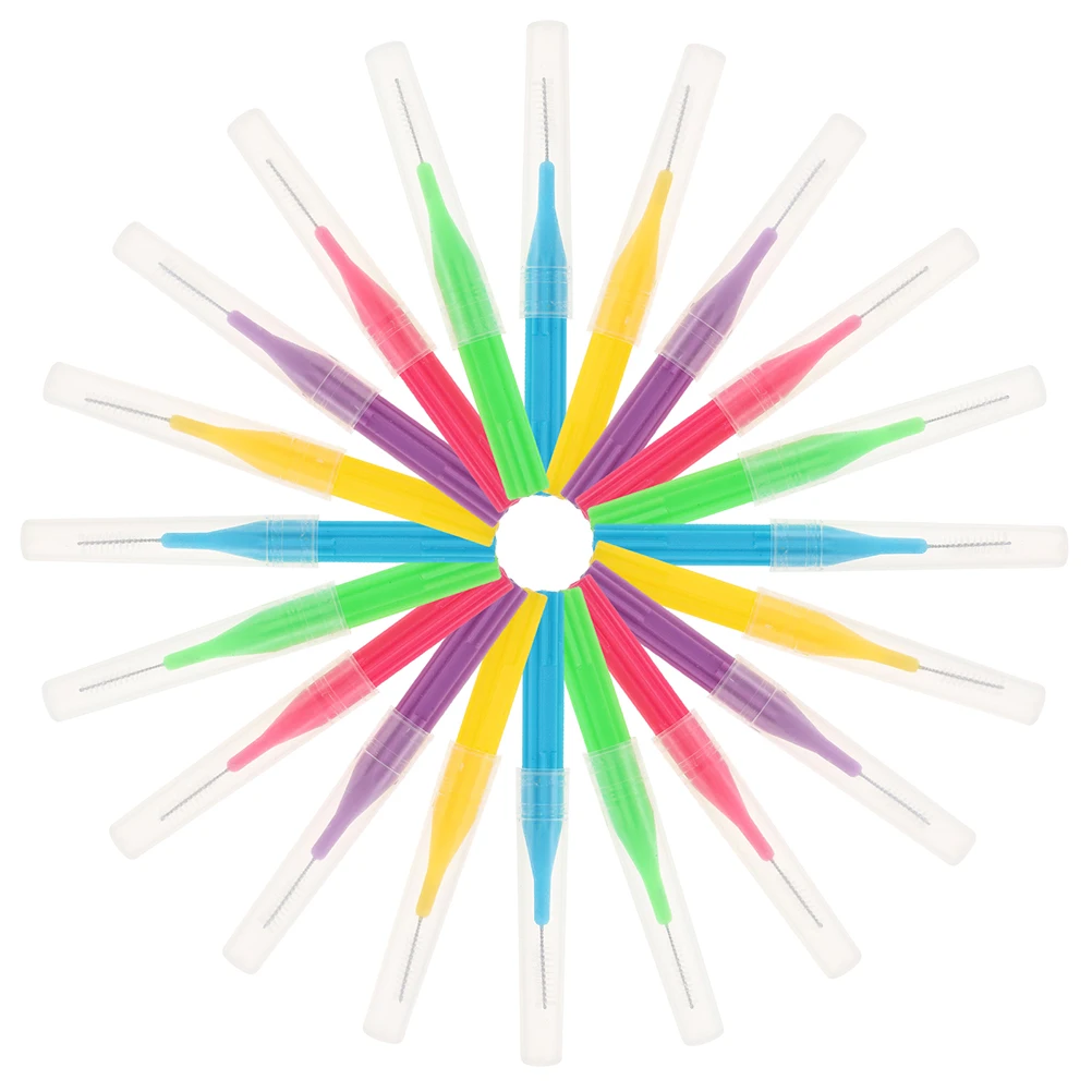 

50pcs Interdental Brush Tool for Braces Cleaning Orthodontics Tooth Teeth Nylon Portable Dental Flossers Picks