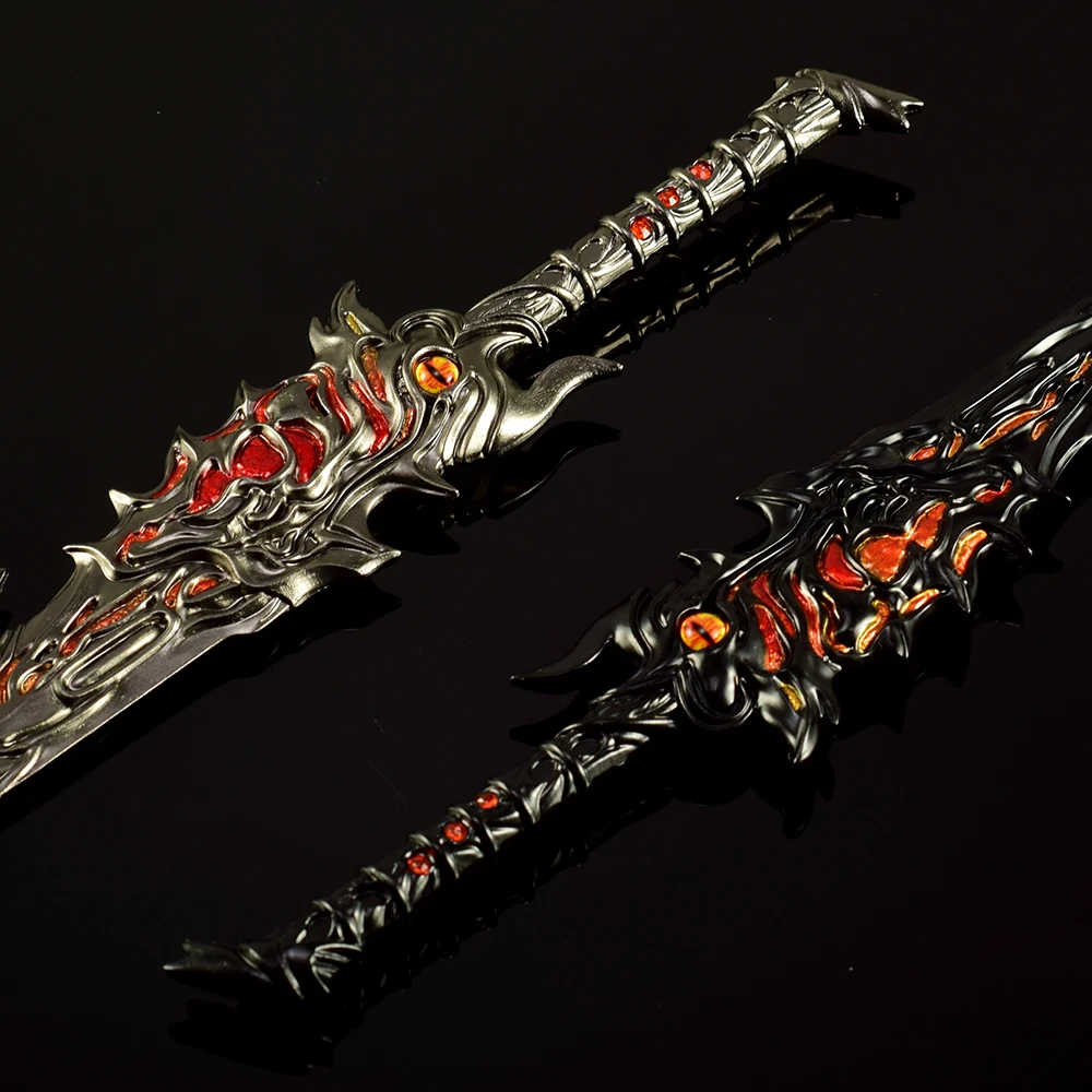 Periféricos de juego "Tumba Divina", 30cm/11,81 pulgadas, siete espadas mágicas de Chen Nan, colección de modelos, decoración de escritorio, regalos, juguetes de Anime