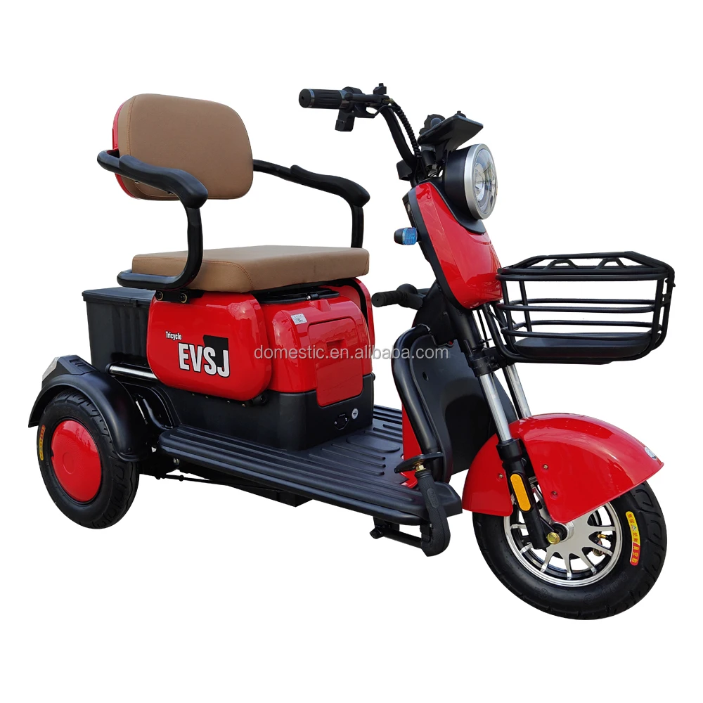 Three wheeled Electric trike 650/1000W adult portable moped scooter tricycle