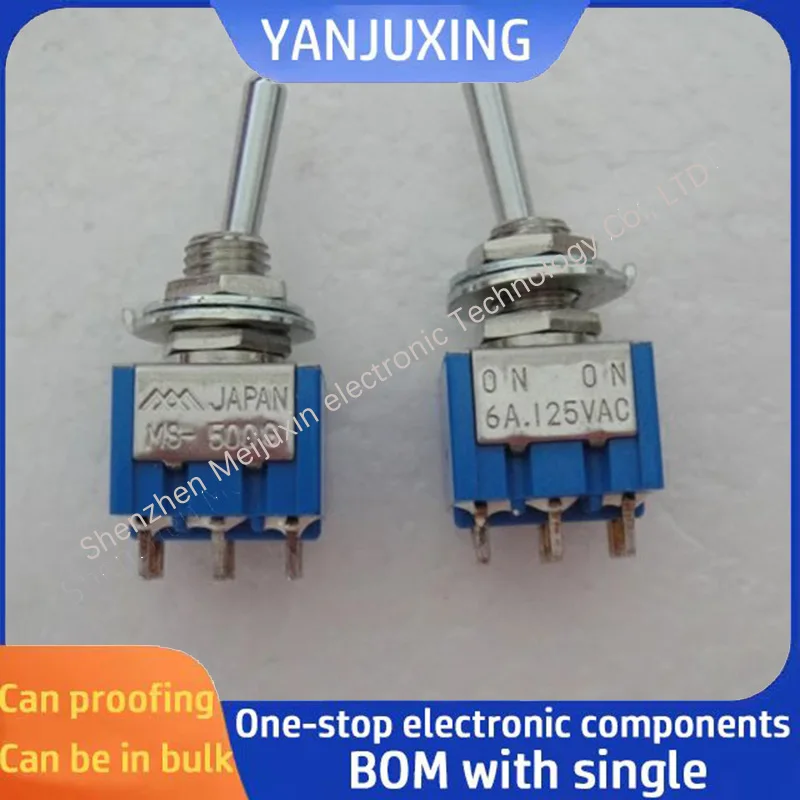 

1PCS/LOT Toggle switch MS-500G 6-pin single-sided reset switch 6A 125VAC