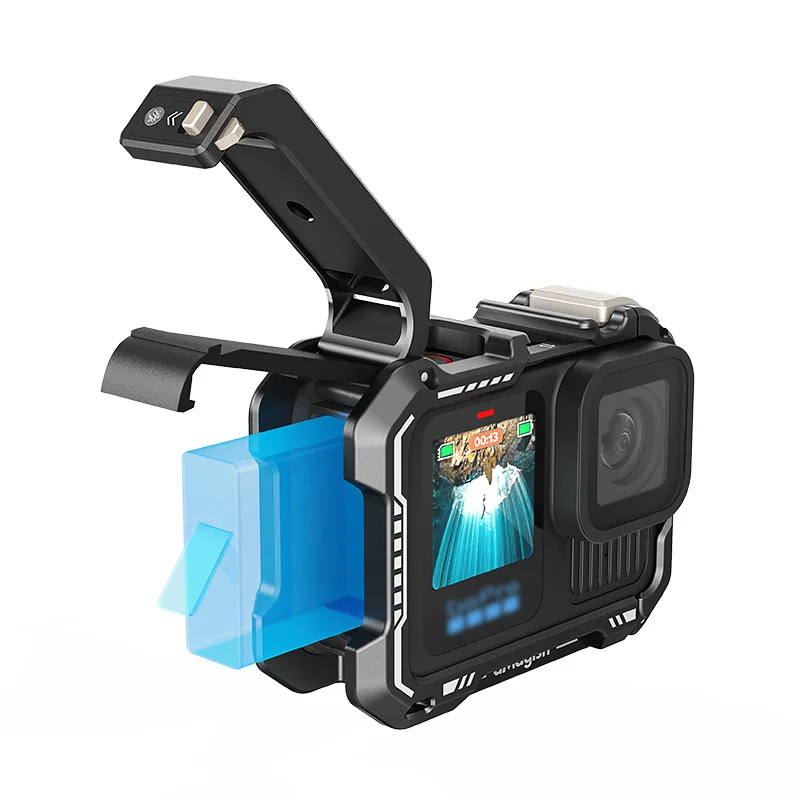 For GoPro13/12/11/10/9 Aluminum Alloy Metal Rabbit Case Frame Horizontal and Vertical Quick Release Protection Camera Accessory