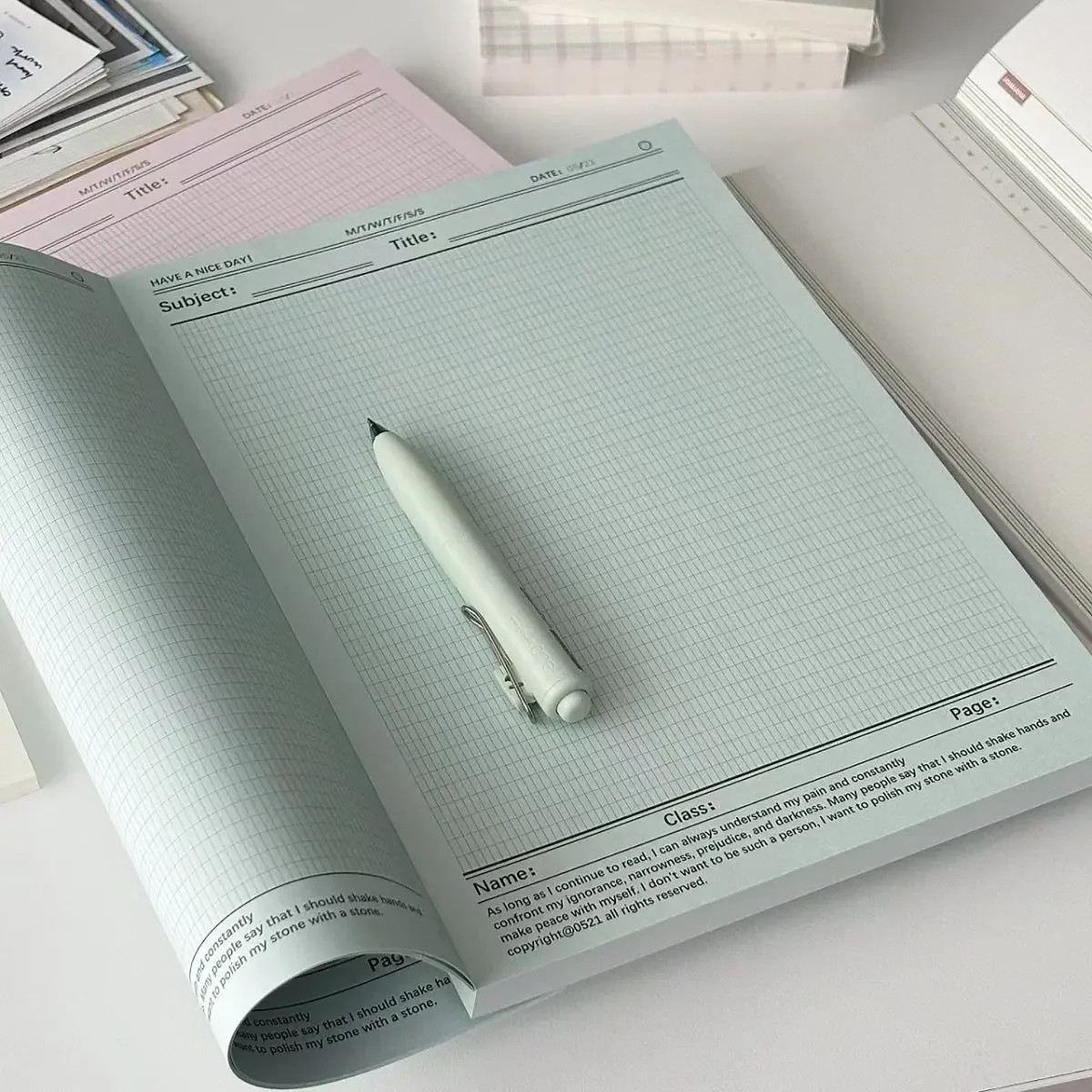 

New Korean Ins minimalist notebook B5 thick notebook with high aesthetic value, handheld account, horizontal line notebook