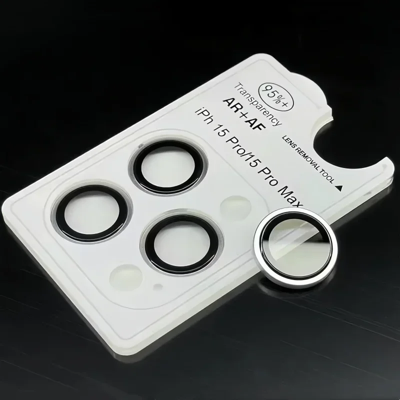 2-3 szt. Łatwa w montażu osłona kamery do iPhone 16 15 Pro Max 14 Plus 13 Metalowy pierścień Szklana osłona obiektywu Tylna osłona obiektywu