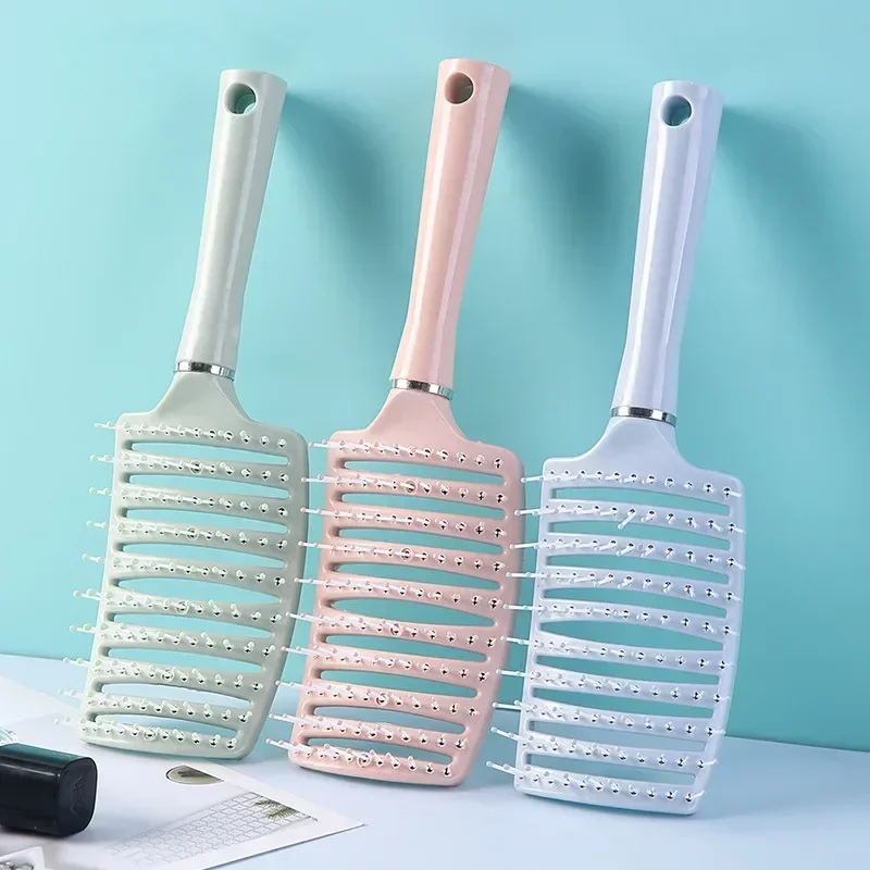 

Pink Hairbrush Air Cushion Comb Fluffy AntiHair Loss Massage Hair Brush For All Hair Type For Long Thick Natural Hair Thin Curly