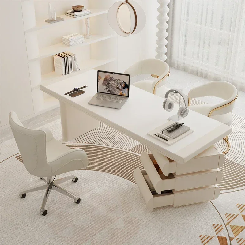 Reception Home Modern Office Desks Luxury Wood Asthetic Writing Gaming Computer Desks Gadgets Mesas De Ordenador Hotel Furniture