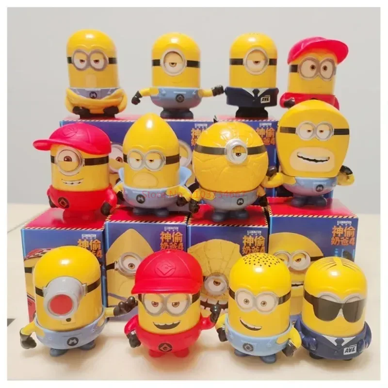 2024 New Mcdonald Despicable Me 4 Minions Action Figure Complete Set 12pcs Pvc Model Collectible Toy Children Birthday Gifts