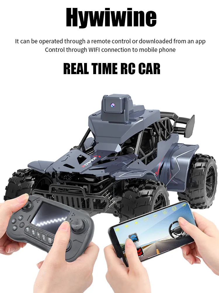 Fpv RC voitures avec écran Lcd Conteroller Transmission en temps réel haute vitesse 2.4GHZ Chat vocal voiture Rc avec caméra cadeau de noël