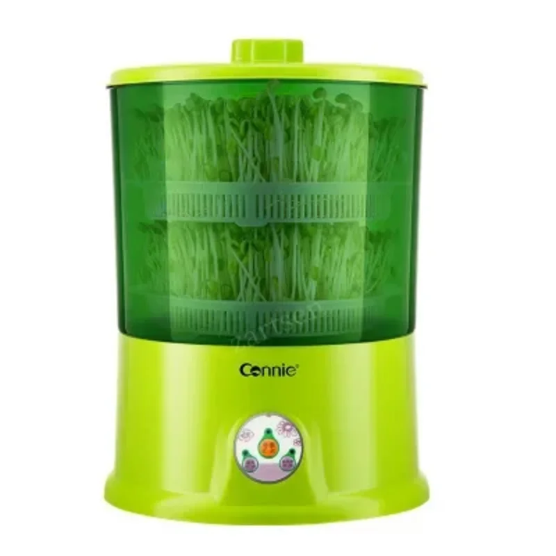 Two Layer Bean Sprouts Maker Thermostat Green Vegetable Seedling Growth Bucket Automatic Sprout Bud Germinator