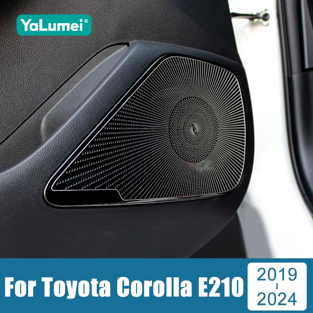 

For Toyota Corolla E210 2019 2020 2021 2022 2023 Stainless Steel Car Door Sound Stereo Audio Tweeter Speaker Cover Accessories